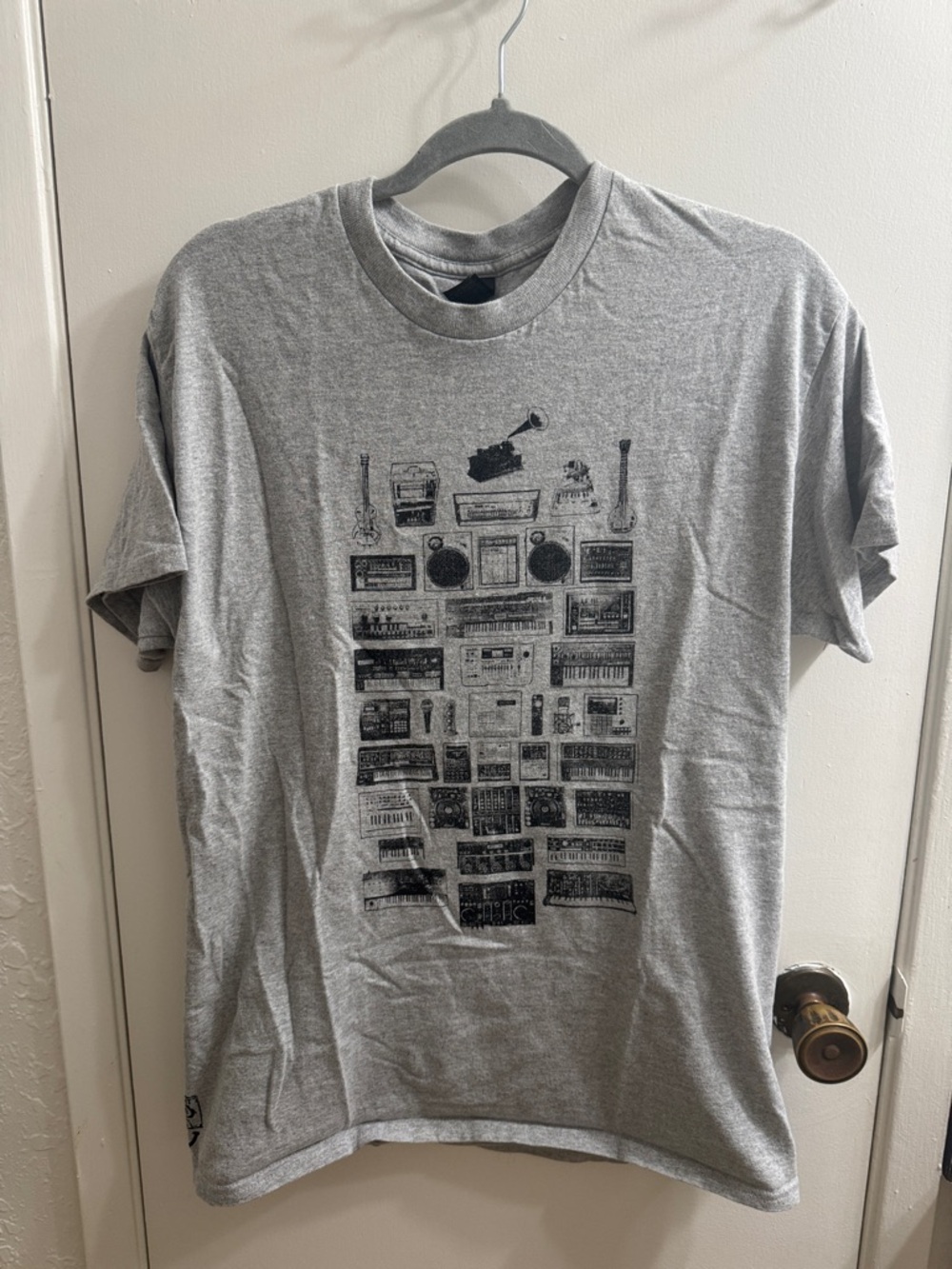 Gildan Gray Heavy Cotton Tee with Subtle Black Print
